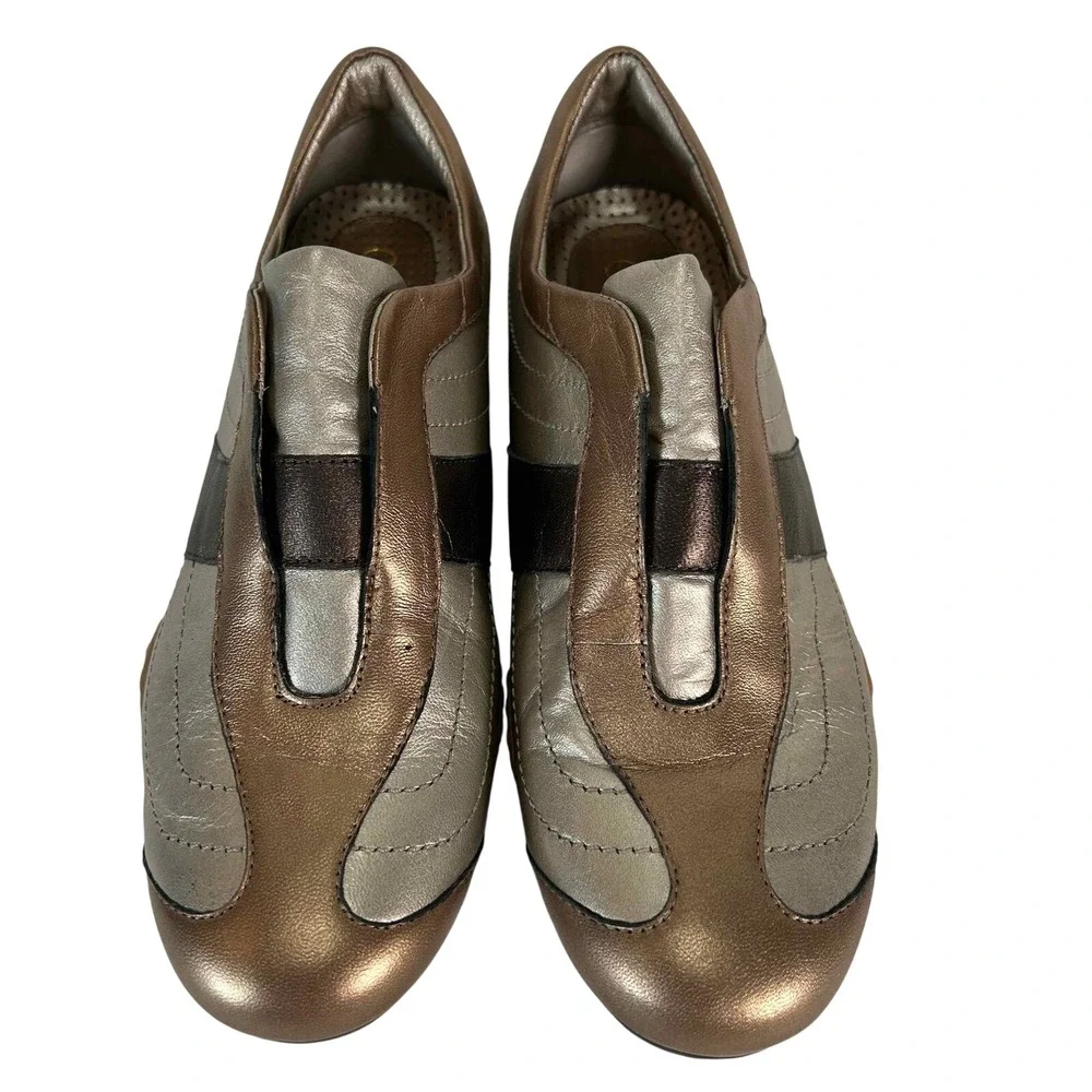 Cole‎ Haan Metallic Brown Slip On Comfort Walking Shoes Casual Everyday Size 7.5